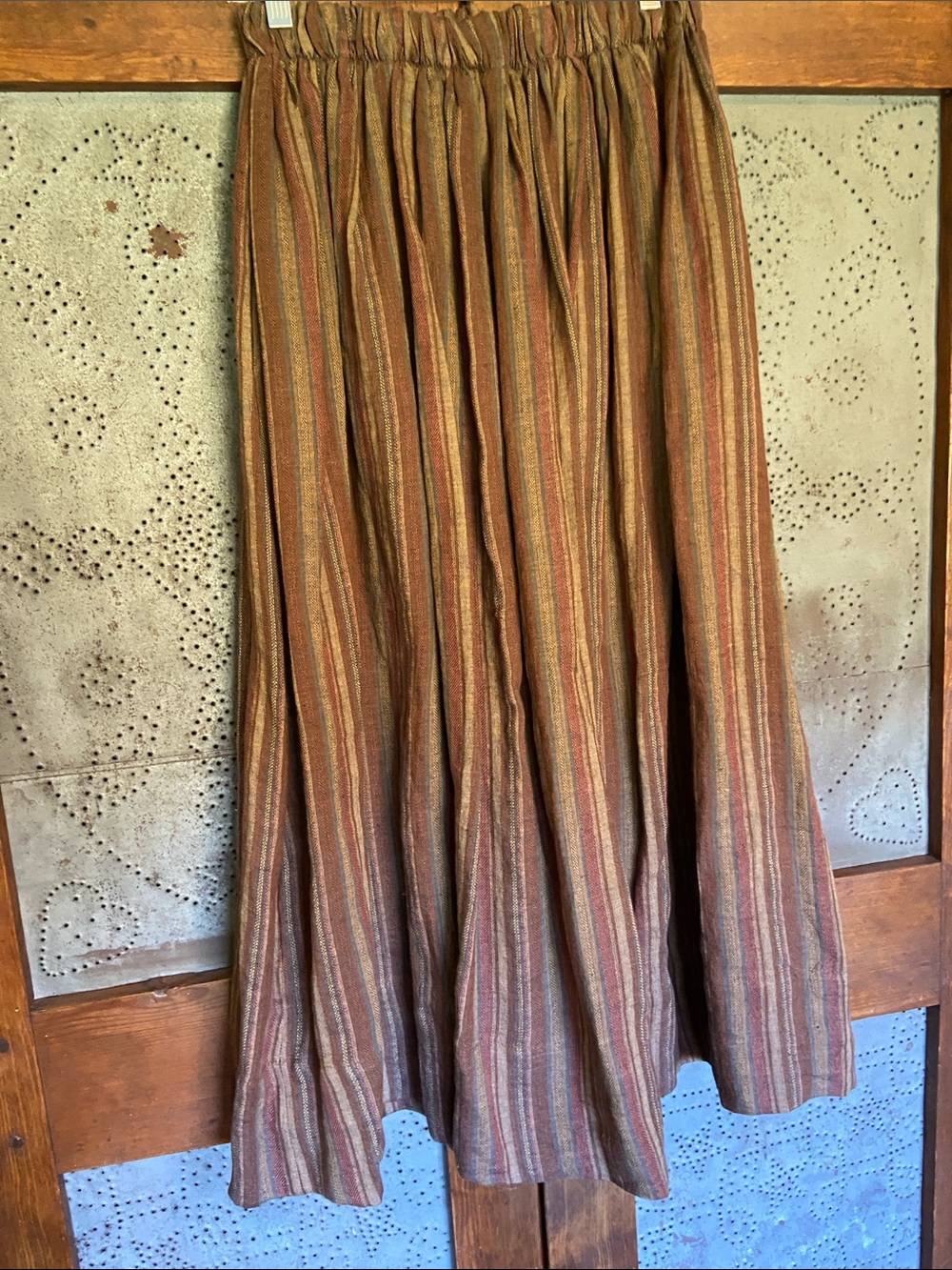 Lottie99 Lottie.99 Linen Striped Skirt Brown Size M